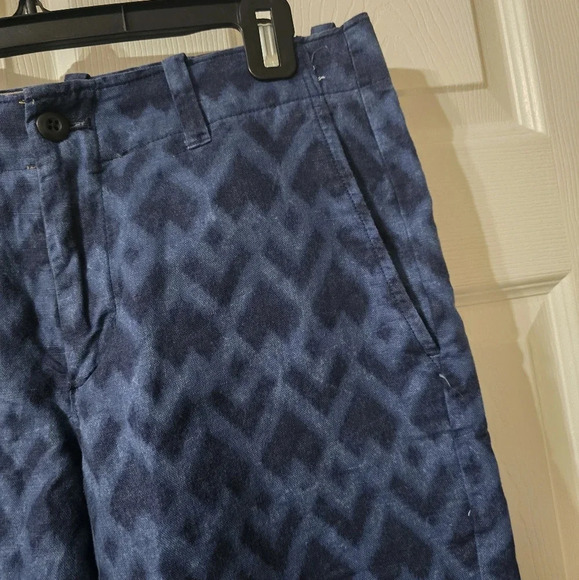 Gap Linen Blend Lived In Chino Shorts, Navy Blue Ikat Print, Men's Size 31, EUC! - Picture 4 of 9